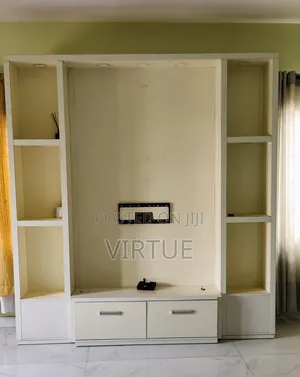 Solid Wood TV Console Display Shelf | ₦250,000