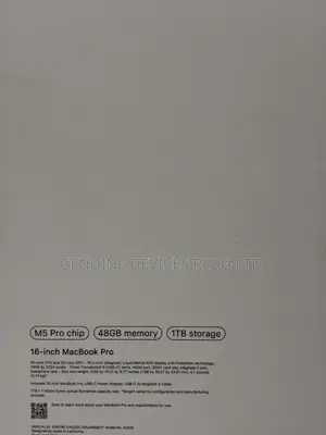 New Laptop Apple MacBook Pro 2026 M5 Pro 48GB Apple M5 Pro SSD 1T
