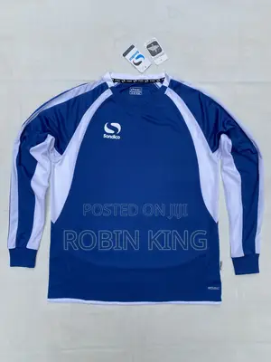 Sondico Plain Blue Long Sleeve Football Jersey Top Size M Size L