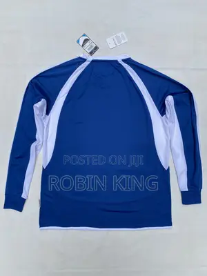Sondico Plain Blue Long Sleeve Football Jersey Top Size M Size L