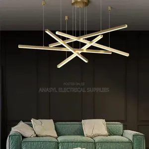 Anasyl Modern Abstract Geometric Linear LED Chandelier