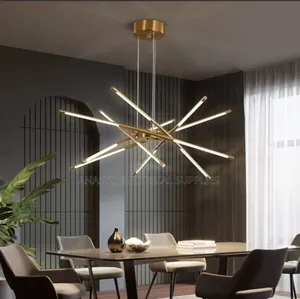 Anasyl Modern LED Linear "Pick-Up Sticks" Branch Chandelier