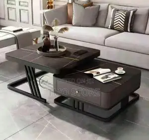 2in1 Marble Center Table With Drawer, Marble Center Table Set