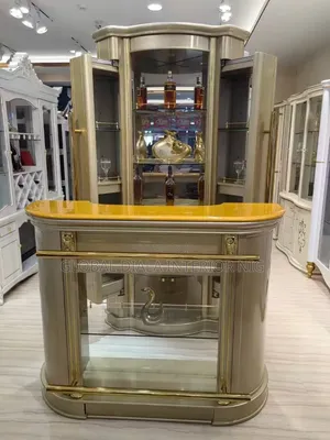 Luxury Royal Bar and Stand in an Elegant Champagne-Gold