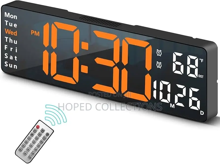 Big Digital Wall Led Clock With Remote