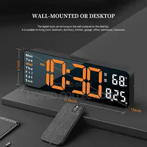 Big Digital Wall Led Clock With Remote