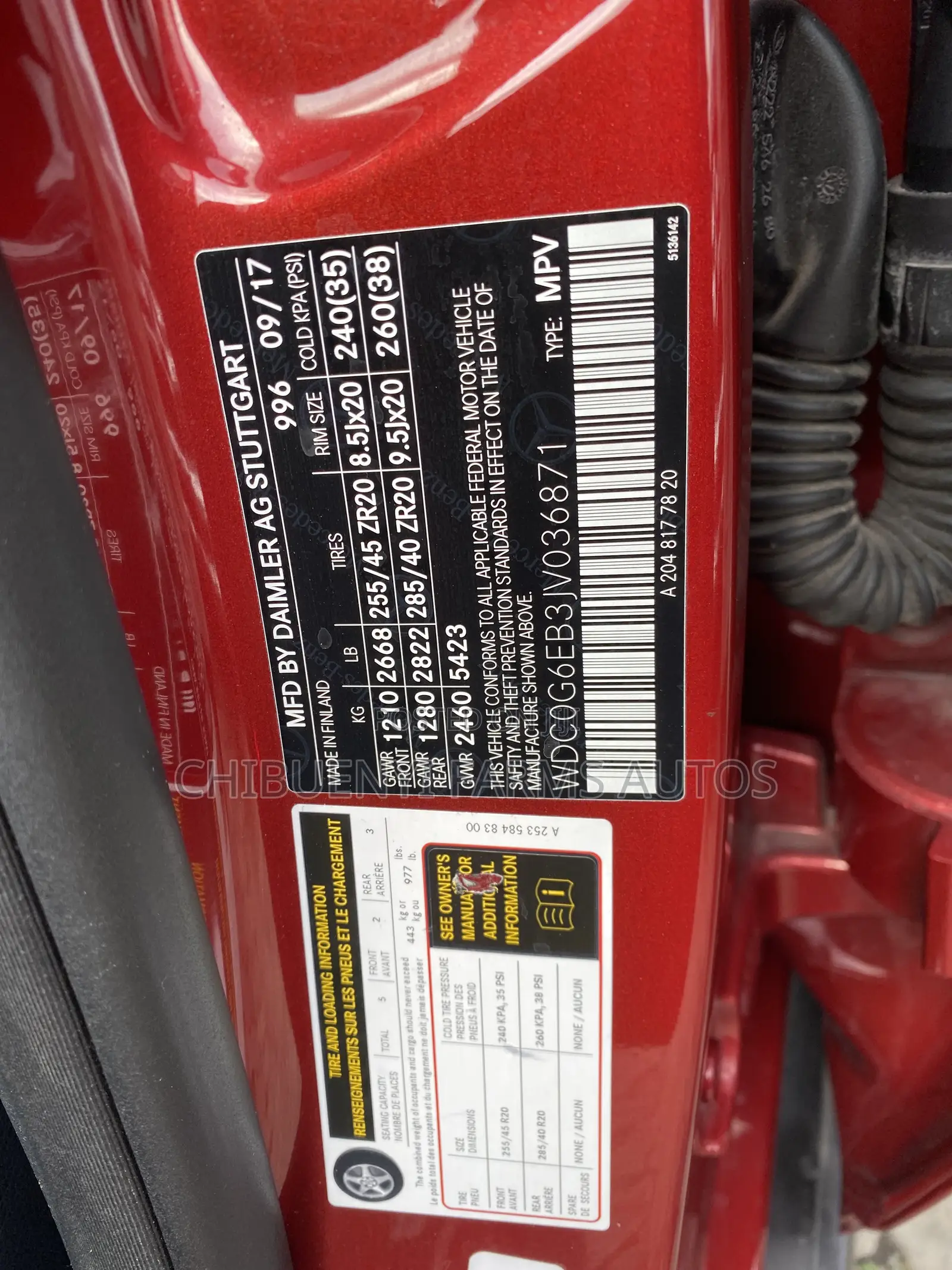 Mercedes-Benz GLC-Class 2017 Red