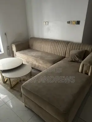 Lshape Shaped Chair, Double Center Table and Rug
