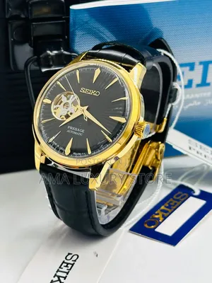 Seiko Genuine Leather Luxury Men Authomatic Wristwatch–Stylish,Durable