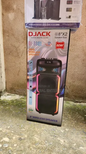 Powerful DJACK 8" Bluetooth Speaker With LED Disco Lights