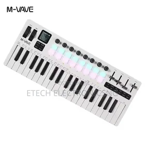 M Vave Smk37 Studio Keyboard With Drum Pads White Color
