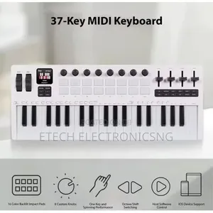 M Vave Smk37 Studio Keyboard With Drum Pads White Color