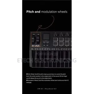M Vave Smk37 Studio Keyboard With Drum Pads White Color