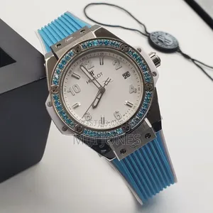 *Luxury Inspired Hublot Women’s Watch – Rubber Band, Battery Quartz*