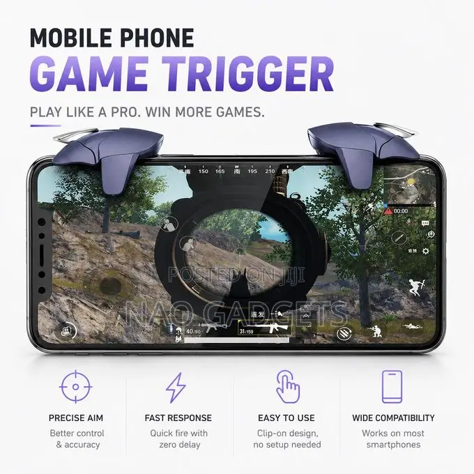 Mobile Phone Game Trigger for Gaming Controller Trigger ShootingButton