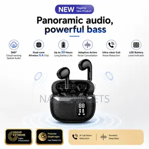 Wireless Bluetooth Spatial Sound Bass Earbuds With LED Display ENC