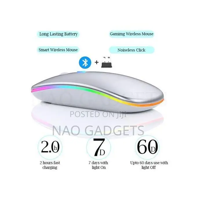 Bluetooth Dual-Mode Led Gaming Rechargeable Wireless Mouse