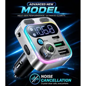 Enhanced RGB Bluetooth FM Transmitter Car Charger, MP3 Audio Player