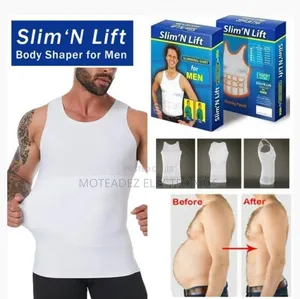 Beauty Slim N Lift Slimming Shapewear Body Shaper Vest for Men - White