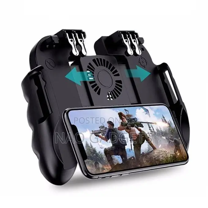 6 Finger Rechargeable Mobile Game Controller With Cooling Fan for COD