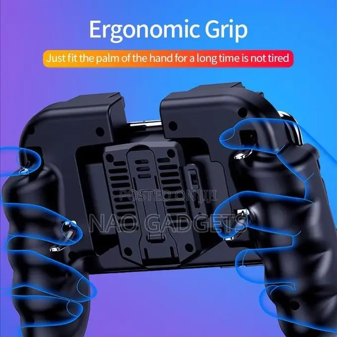 6 Finger Rechargeable Mobile Game Controller With Cooling Fan for COD