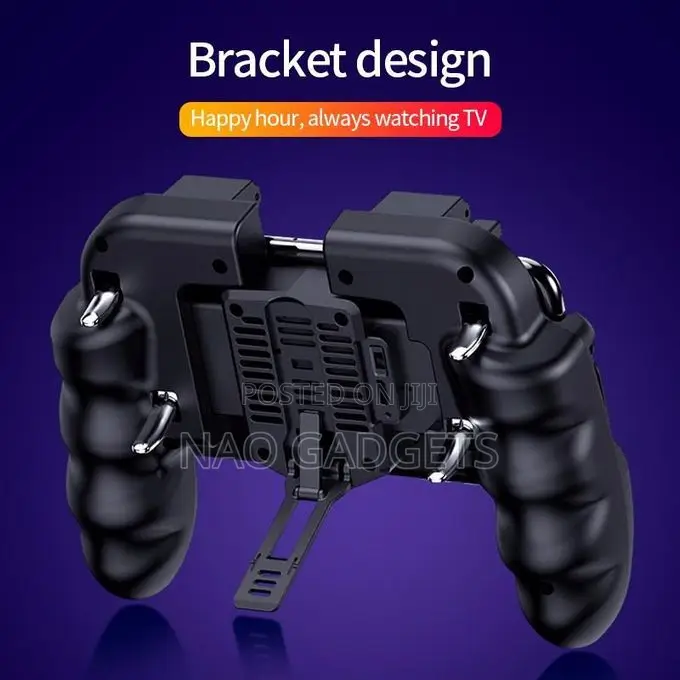 6 Finger Rechargeable Mobile Game Controller With Cooling Fan for COD