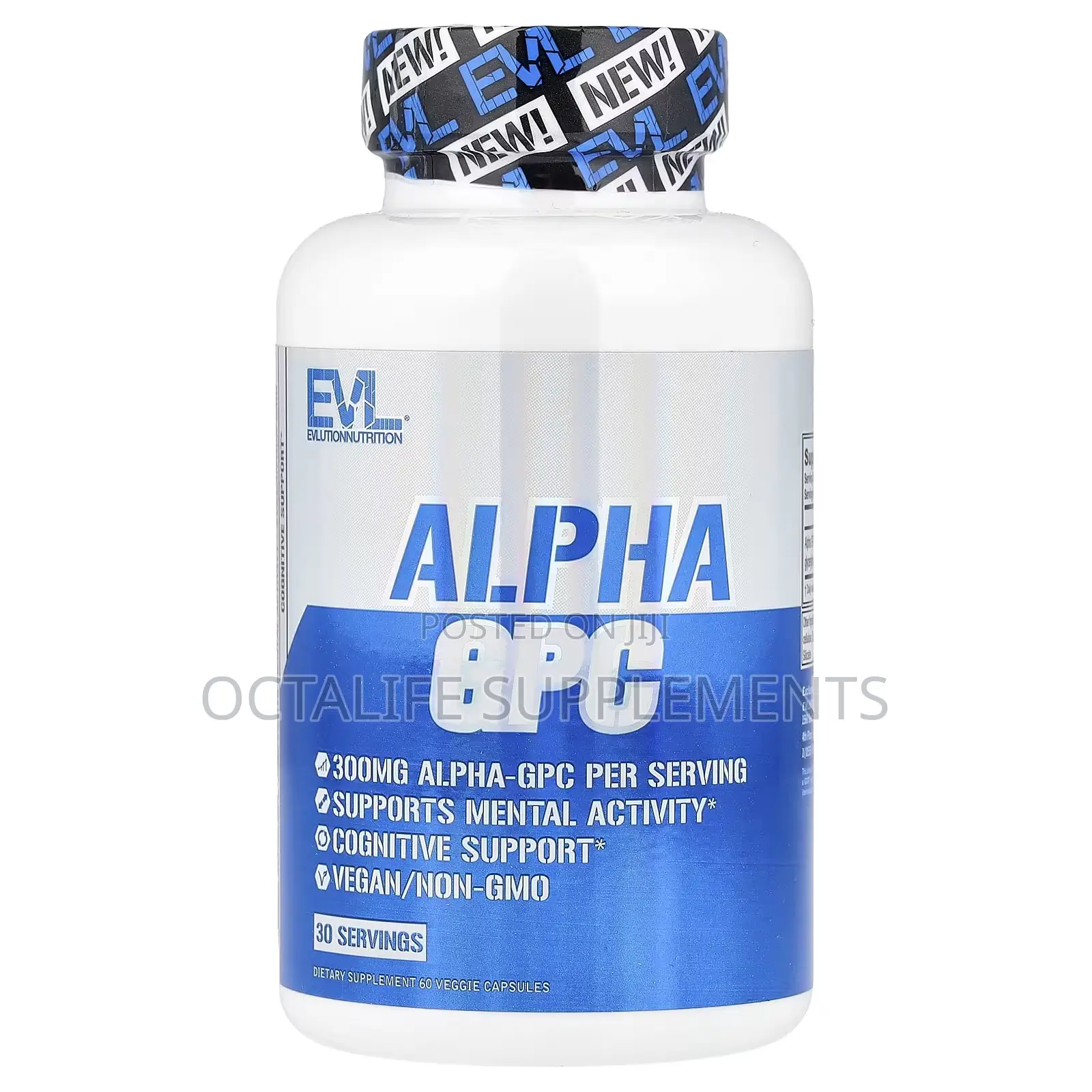 EVLution Nutrition, Alpha GPC, 60 Veggie Capsules (300 Mg Per Capsule)
