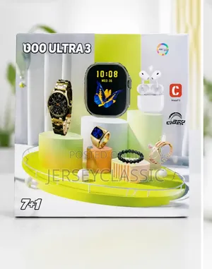 7+1 Ultra 3 Smart Watch Gift Set – Smartwatch, Wireless Earbuds