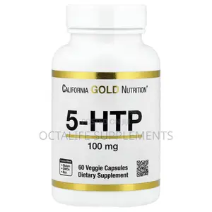 California Gold Nutrition, 5-Htp, 100 Mg, 60 Veggie Capsules