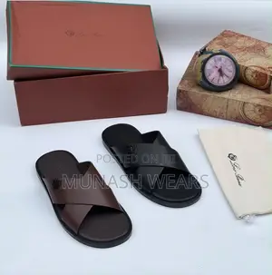Loro Piani Leather Slipers Available in Colors 40-46