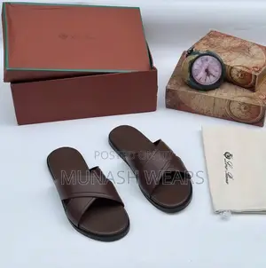 Loro Piani Leather Slipers Available in Colors 40-46