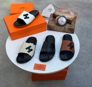 Hermes Cover Leather Slipers 40-46