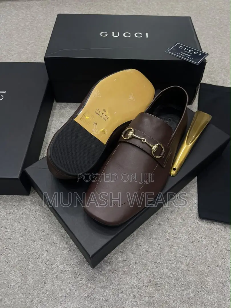 Original Gucci Leather Flat Sole Shoe 40-46 Available