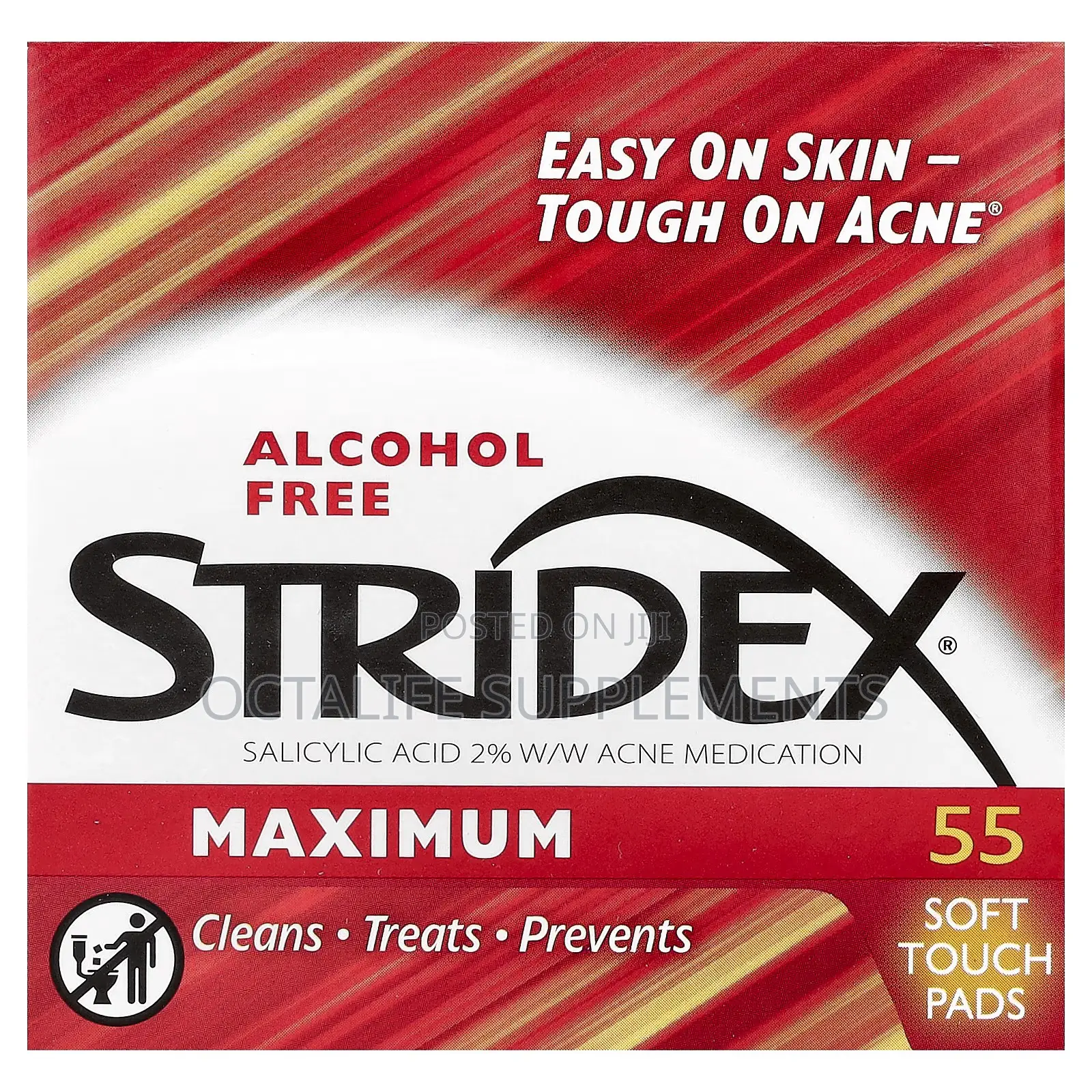 Stridex, Maximum, Alcohol Free, 55 Soft Touch Pads