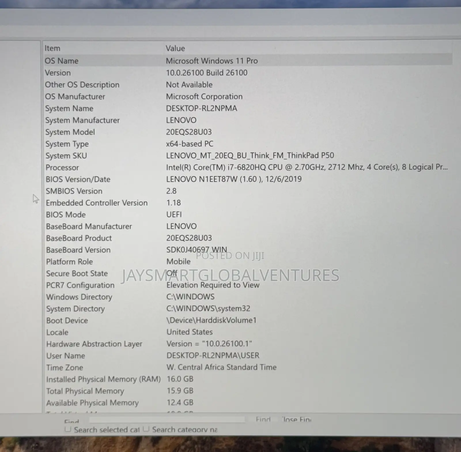 Laptop Lenovo ThinkPad P50 16GB Intel Core i7 SSD 512GB
