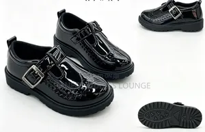 Patent Black School Shoes for Boys