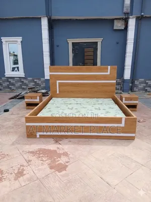 4.5ft by 6ft Bedframe With 2 Night Stands