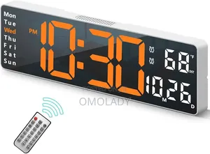 Colorful Big Digital Wall Led Clock With Remote Control