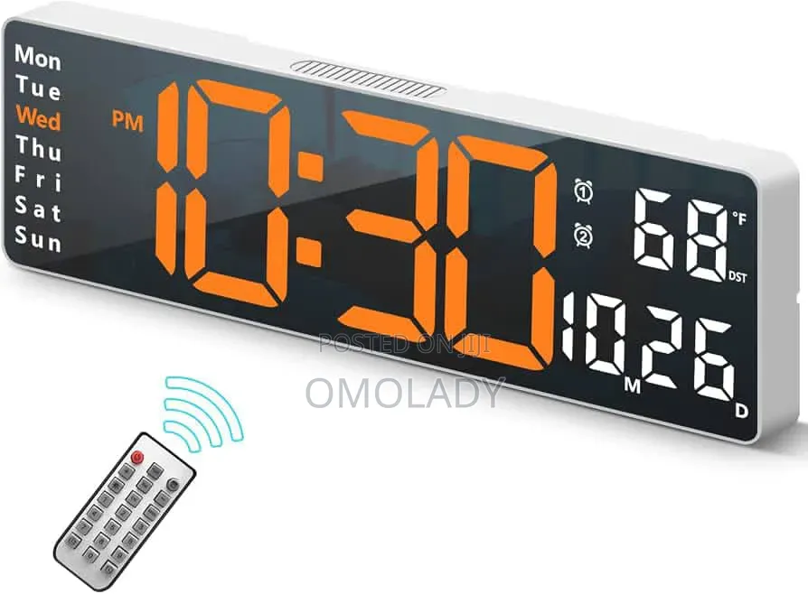 Colorful Big Digital Wall Led Clock With Remote Control
