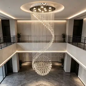 Luxury Vertical Crystal Ball Raindrop Chandelier