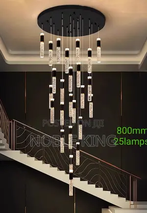 Modern Home Decoration Crystal Chandelier, Stair Pendant Lamp, Living