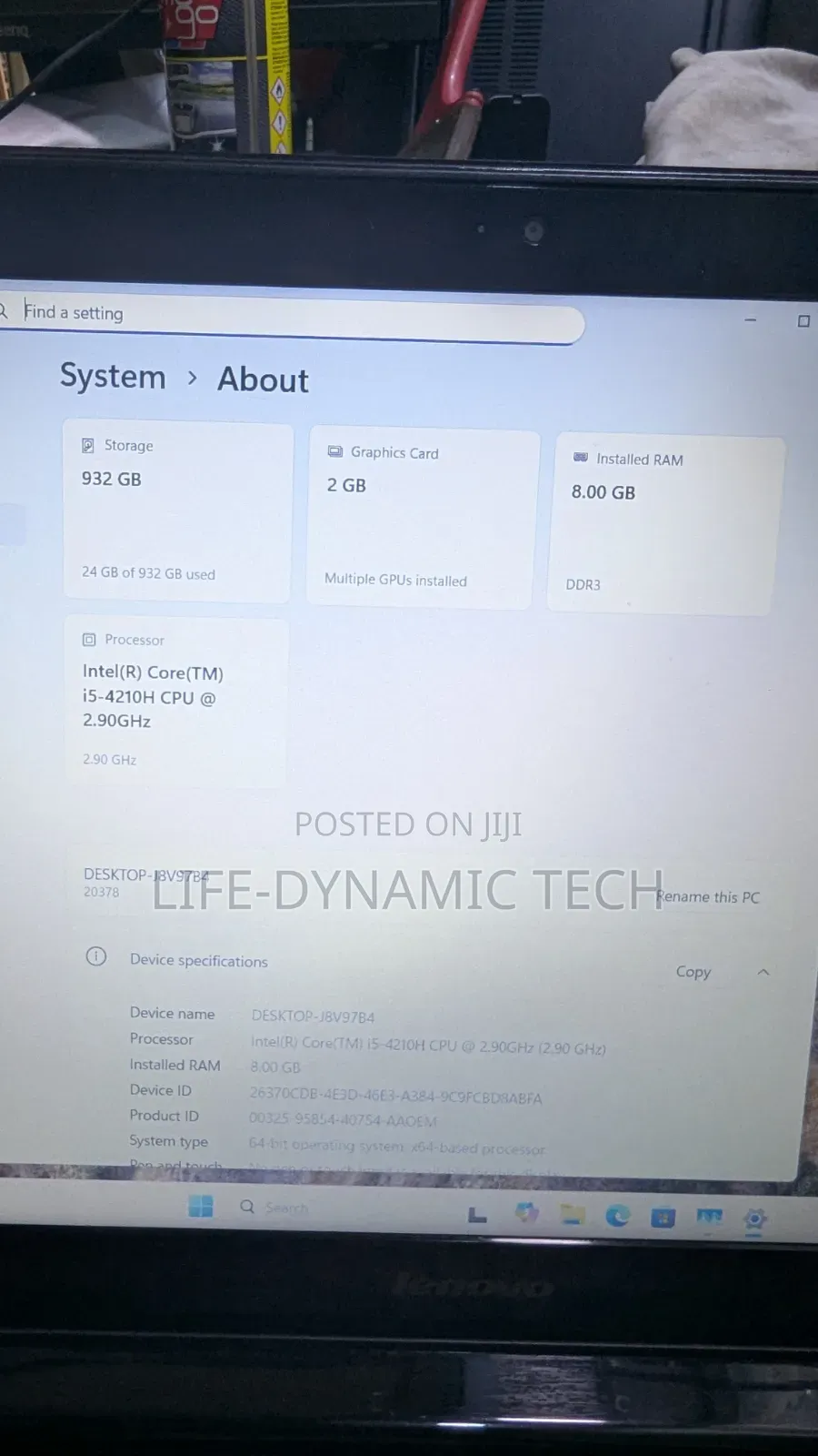 Laptop Lenovo Y50 8GB Intel Core i5 HDD 1T