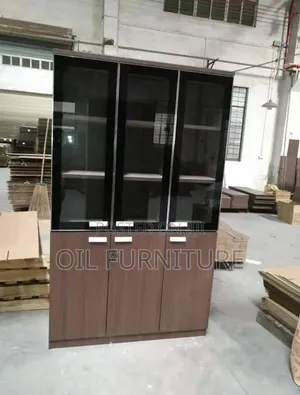 Luxury 3-Door Office Glass Cabinet Filing Storage