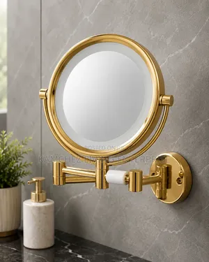 Gold Magnifying Led Mirror - Wall Mounted