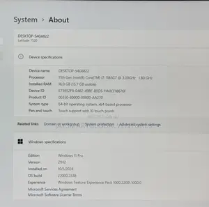 Laptop Dell Latitude 7520 16GB Intel Core i7 SSD 512GB