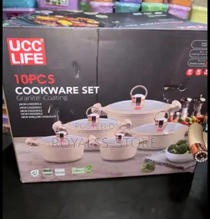 UCC Life 10-Piece Premium Granite Coating Cookware Set