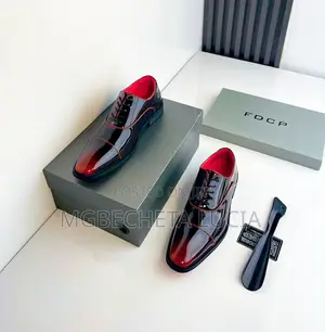 Patent Leather Cap-Toe Derby Shoes