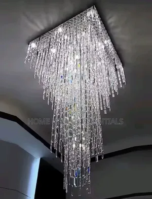 Modern Light Luxury Duplex Villa Living Room Crystal Chandelier