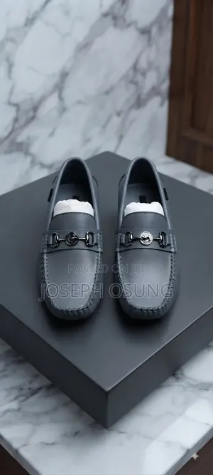 Blue Leather Loafers