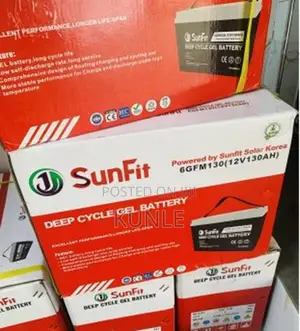 Sunfit 12v 130ah Gel Battery